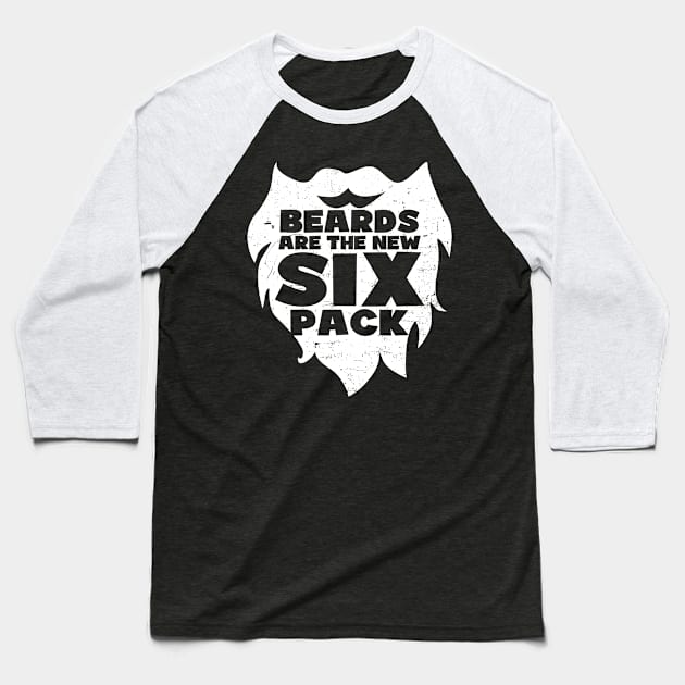 Beard Shirt | Beards New Six Pack Gift Baseball T-Shirt by Gawkclothing